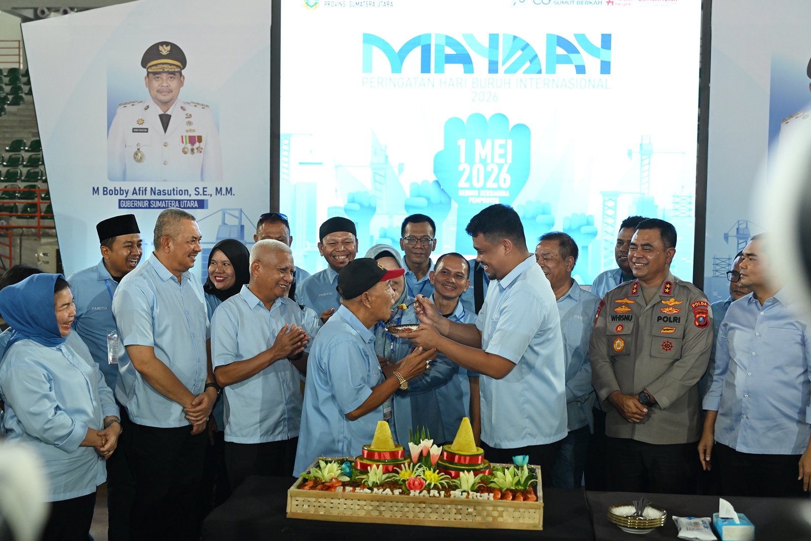 Ribuan Buruh dari 77 Serikat Buruh/Pekerja Rayakan May Day 2026 di Gedung Serbaguna Sumut
