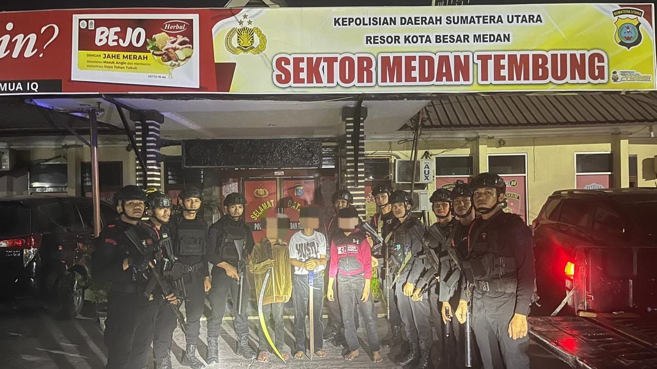 Brimob Polda Sumut Gagalkan Tawuran dan Balap Liar di Kota Medan