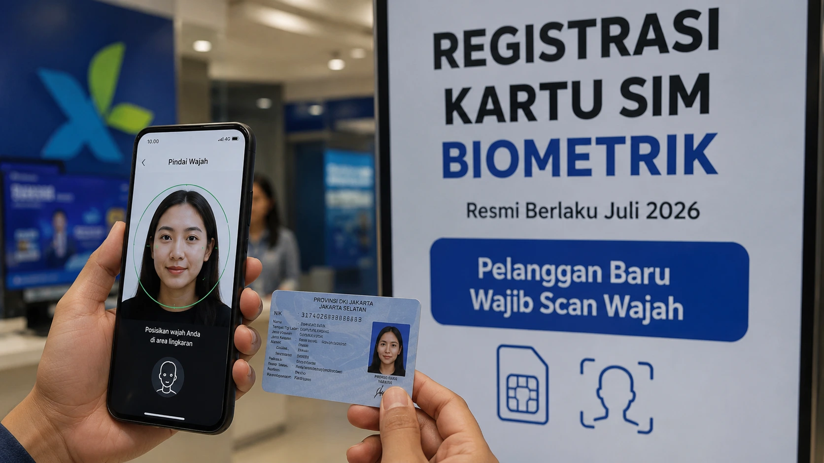 Registrasi Kartu SIM Biometrik Resmi Berlaku Juli 2026, Pelanggan Baru Wajib Scan Wajah