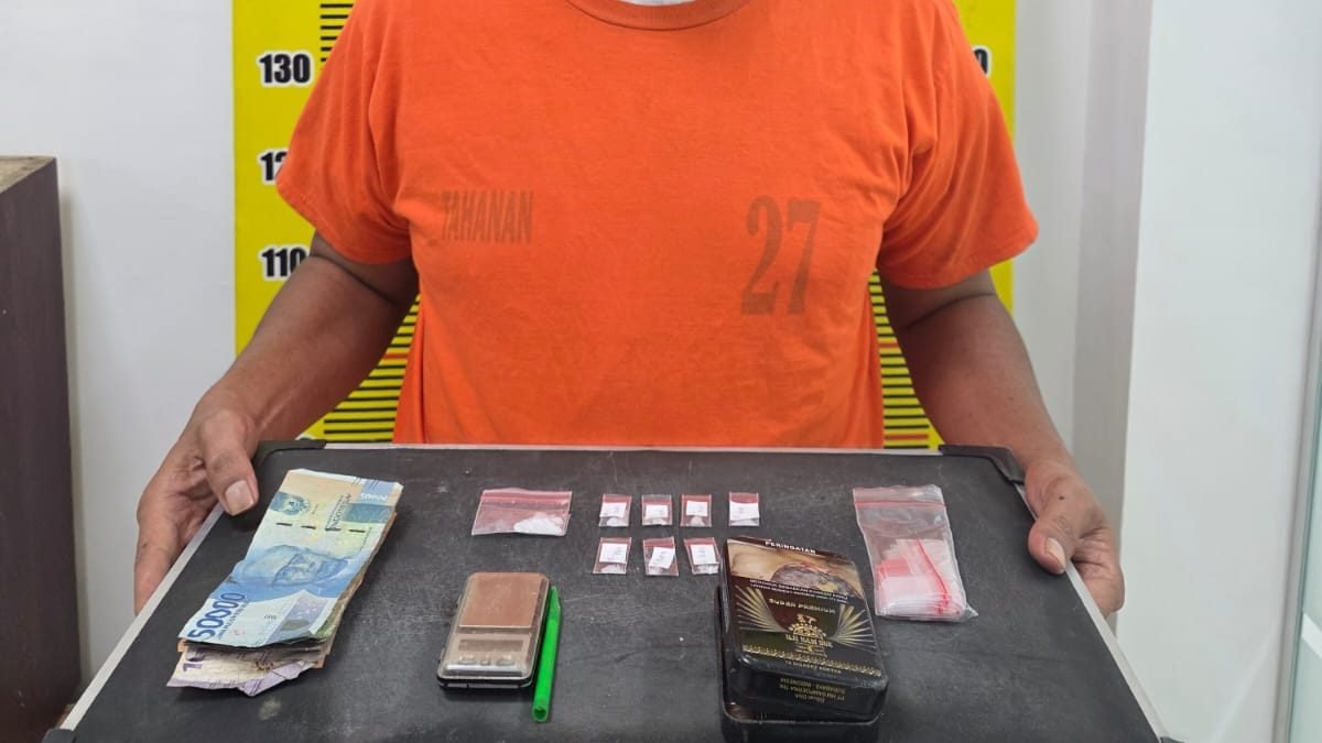 Pengedar Sabu di Medan Tuntungan Diciduk Saat Layani Pembeli, 9 Paket Disita