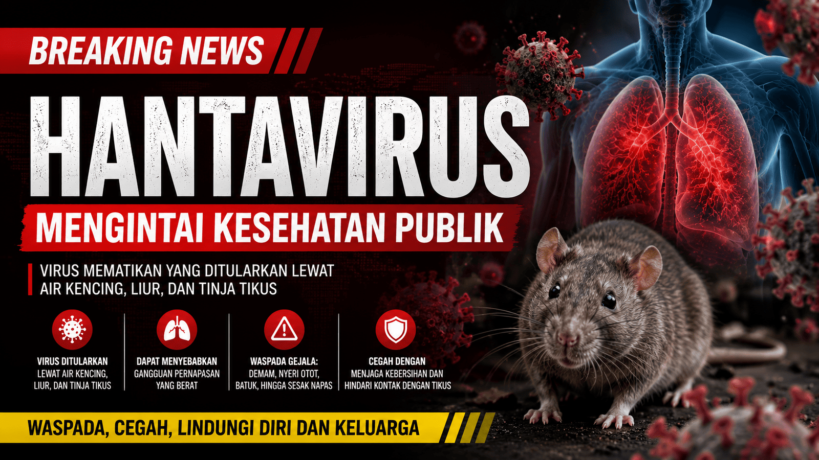 Sejumlah Provinsi di Indonesia Serukan Waspadai Virus Hanta atau Hantavirus