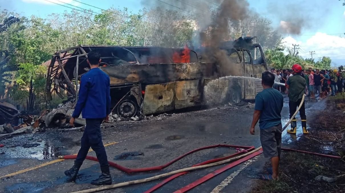 Ini Kronologi Laka Maut Bus ALS Vs Truk Tangki Tewaskan 16 Orang di Muratara Sumsel
