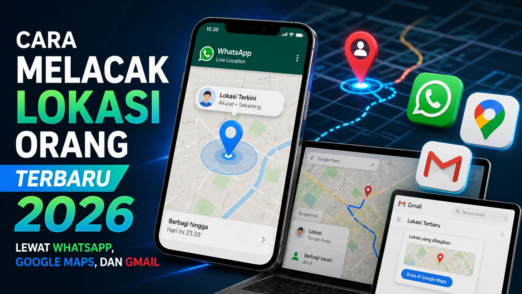 Cara Melacak Lokasi Orang Terbaru 2026 Lewat WhatsApp, Google Maps, dan Gmail