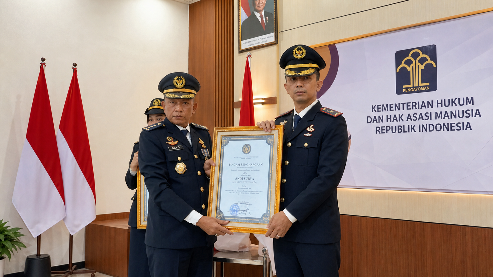 Karutan Medan Andi Surya Raih Penghargaan Petugas Berinovasi di HBP ke-62
