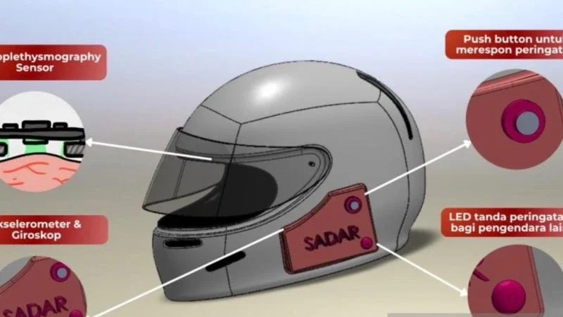 Mahasiswa ITB Ciptakan Helm Pintar Pendeteksi Microsleep, Siap Tekan Angka Kecelakaan Motor di Indonesia