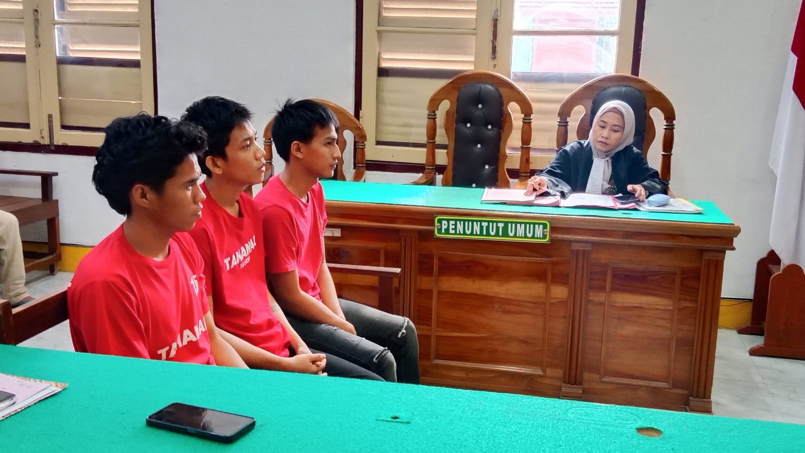 Tiga Begal Motor di Simpang Avros Medan Divonis 3,5 hingga 4,5 Tahun Penjara