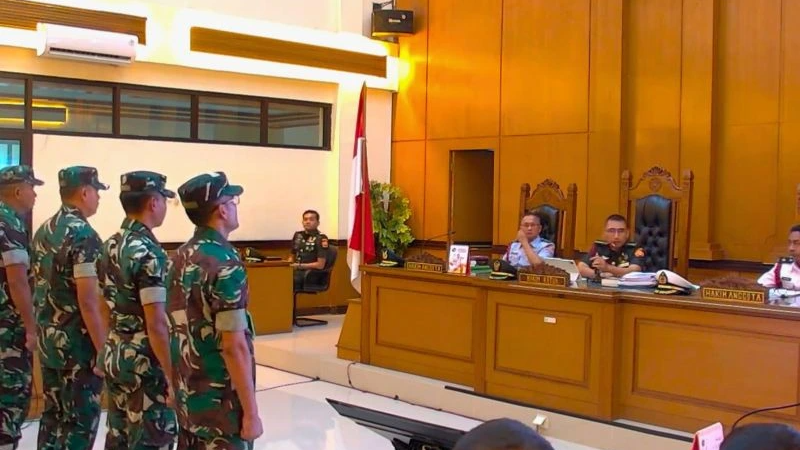 Oditur Militer Tuntut 4 Prajurit TNI 2,5 Tahun Penjara dalam Kasus Penganiayaan Aktivis KontraS Andrie Yunus