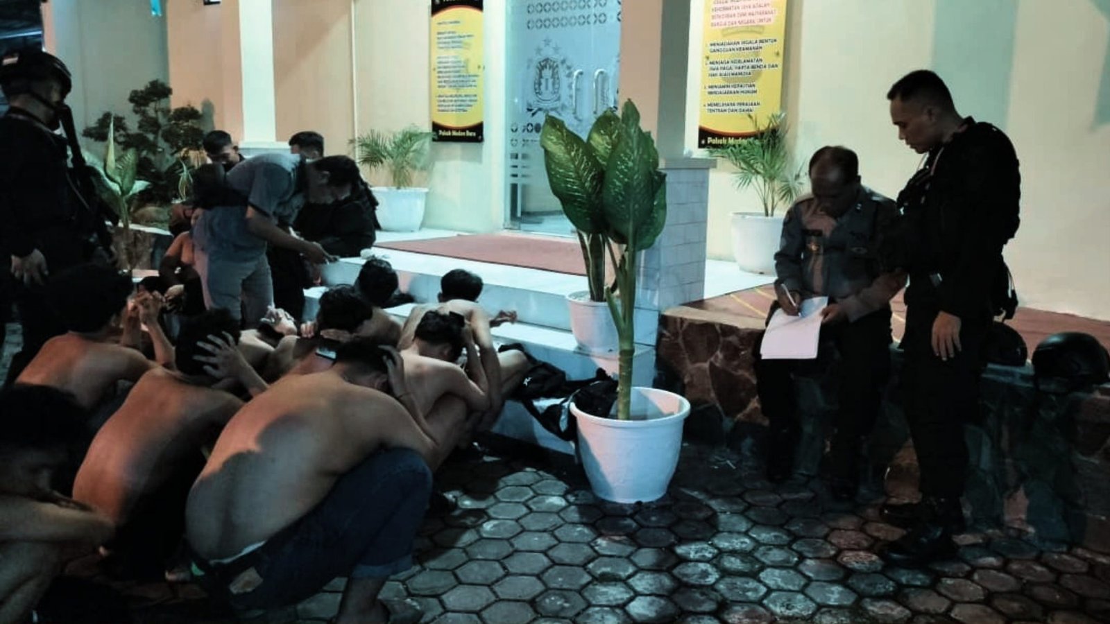 Nekat Balap Liar, 18 Pemuda dan 12 Sepeda Motor Diamankan Brimob Poldasu