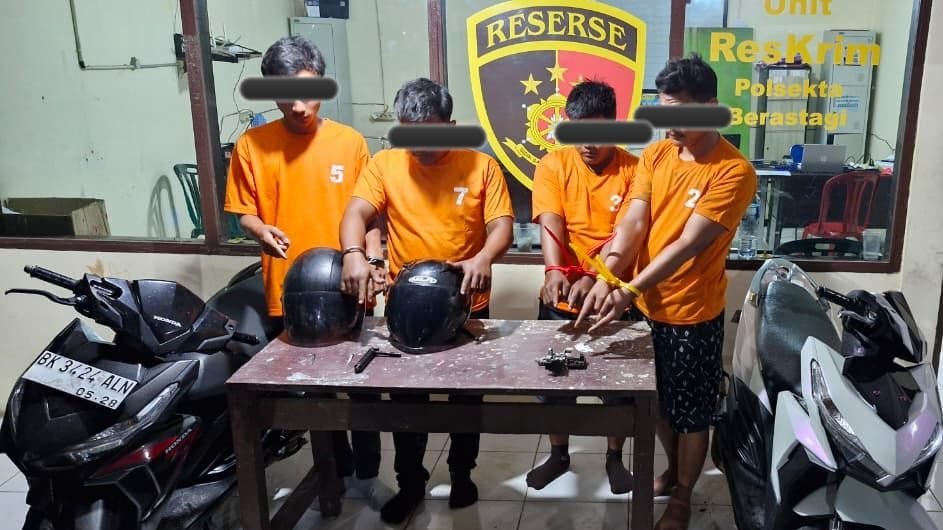 Sindikat Curanmor Antarwilayah Dibongkar, 4 Pelaku Ditangkap Polsek Berastagi