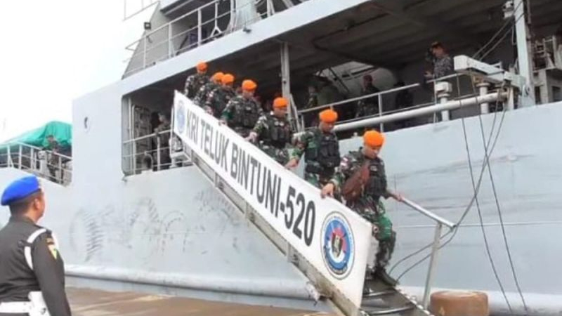 450 Prajurit Korpasgat Kembali dari Papua, Danlanud Soewondo Sambut Satgas RI-PNG di Belawan