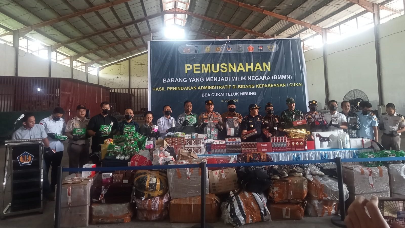 Bea Cukai Teluk Nibung Musnahkan Barang Ilegal Senilai Rp1 Miliar
