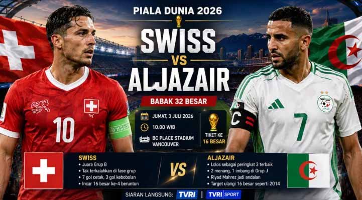 Prediksi Skor Swiss Vs Aljazair di 32 Besar Piala Dunia 2026: Les Fennecs Uji Kekuatan Kuda Hitam Eropa