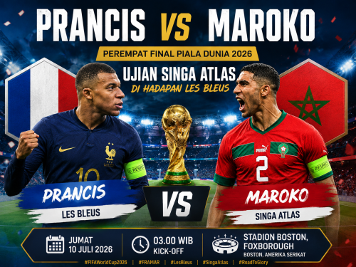 Prancis vs Maroko di Babak 8 Besar Piala Dunia 2026: Dendam Kesumat Singa Atlas Belum Tuntas