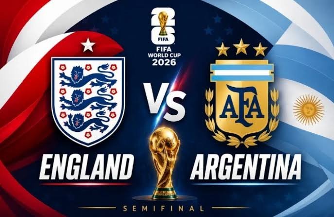 Babak I Inggris vs Argentina 0-0 Semifinal Piala Dunia 2026: Lionel Messi Dikawal Ketat Para Pemain Belakang Inggris