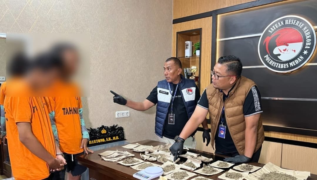 Edarkan Ganja di Seputaran Kampus, 2 Mahasiswa Ditangkap di Jl dr Mansyur