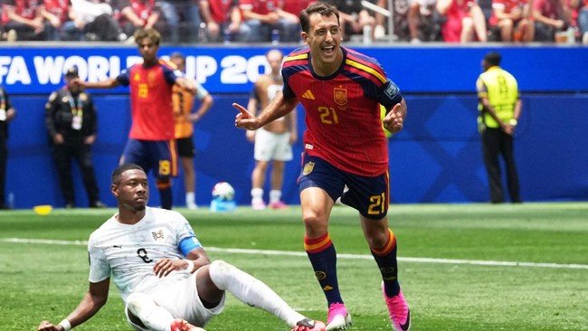 Babak I Spanyol vs Austria 1-0: Oyarzabal Cetak Gol Bawa Matador Unggul