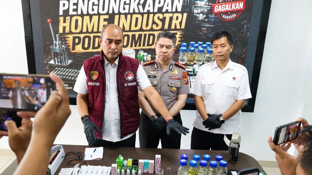 Polda Sumut Bongkar Home Industri Vape Narkoba Etomidate, Bahan Baku Diduga dari Kamboja
