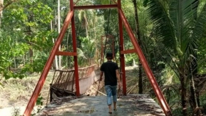595 KK Terdampak Banjir Nias Barat, Sawah dan Jembatan Ikut Terdampak
