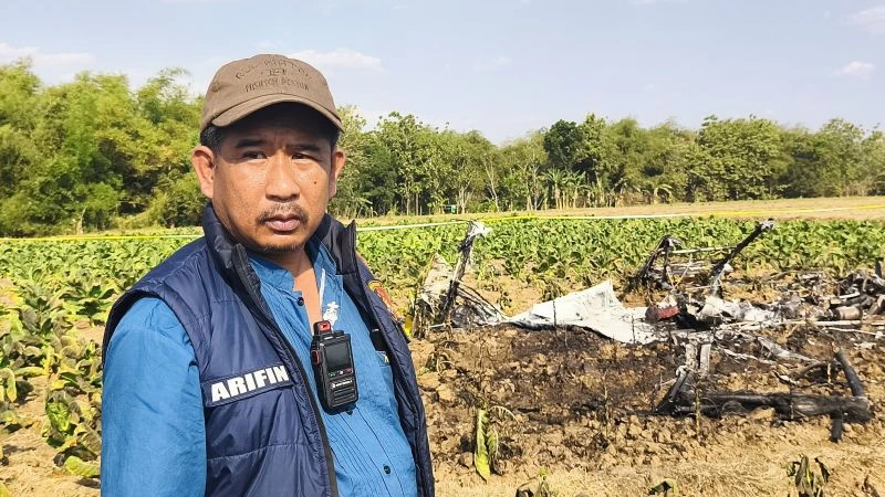 Mesin Mati Buat Pesawat Sky Ranger Jatuh Terbakar di Blora, Pilot Selamat