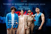 Deretan pemeran utama film Pasar Setan ketika menghadiri press screening and press conference film yang akan tayang pada 29 Februari 2024 tersebut. (ANTARA/HO-POPLICIST Publicist)