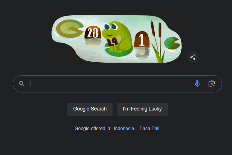 Google Doodle tahun kabisat atau Leaps Day 2024