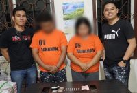Polres Simalungun meringkus dua pengedar narkoba dari operasi gerebek kampung narkoba, Selasa (27/2). Foto: Humas Polres Simalungun