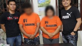 Polres Simalungun meringkus dua pengedar narkoba dari operasi gerebek kampung narkoba, Selasa (27/2). Foto: Humas Polres Simalungun
