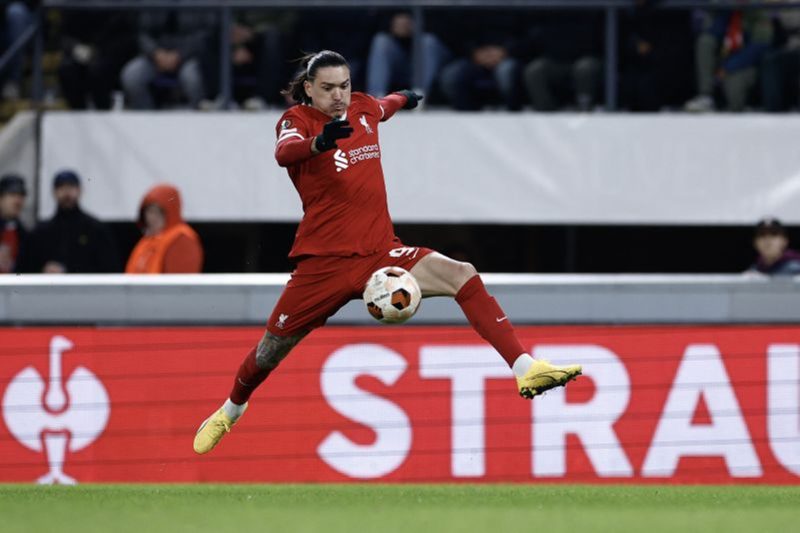 Striker Liverpool Darwin Nunez. Foto: AFP/KENZO TRIBOUILLARD