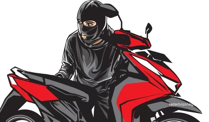 Ilustrasi pelaku Curanmor saat beraksi. (Foto: Istimewa)