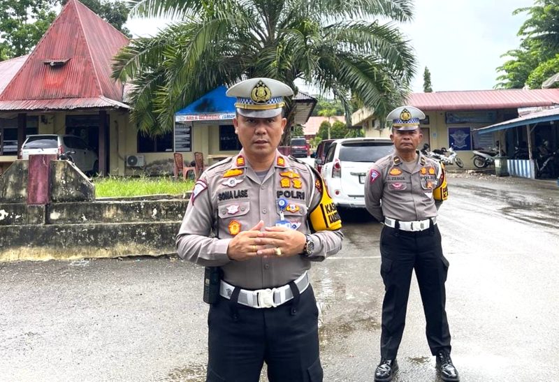 Satlantas Polres Nias menindak 374 pelanggar selama Operasi Keselamatan Toba 2024. Foto: Humas Polres Nias