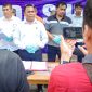 Kasat Reskrim Polres Sergai AKP JH Panjaitan saat memaparkan kasus pencuri brankas pengusaha ternak ayam di Kabupaten Sergai. (Foto: Istimewa)