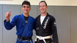 juara dunia One flyweight submission grappling Mikey Musumeci latihan bersama bos Meta Mark Zuckerberg. Foto: Internet
