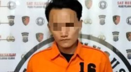 Pelaku kekerasan seksual di Medan Labuhan setelah ditangkap Polres Pelabuhan Belawan. (Foto: Istimewa)