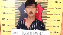 Unit Reskrim Polsek Belawan meringkus Wahyudi Ramadan (20) dalam kasus pencurian motor di Belawan. Foto: Humas Polres Belawan