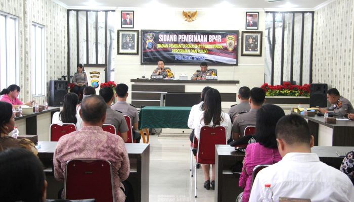 Wakapolres Nias Pimpin Sidang BP4R Empat Personel yang akan Menikah