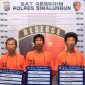 Tersangka pencuri sawit di PT Lonsum yang menyerang sekuriti menggunakan bom molotov diringkus Polres Simalungun. Foto: Humas Polres Simalungun