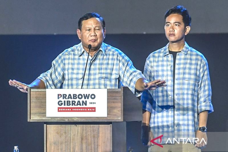 Presiden RI Prabowo Subianto bersama Wakil Presiden Gibran Rakabuming Raka. Foto: Anatara