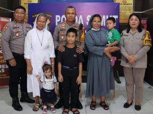 AKBP Revi Sambut 2 Anak Panti yang Sembuh Berkat Bantuan Ibu Kapolri