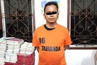 Polres Simalungun gerebek hotel dan meringkus seorang pengguna narkoba dari kamar. Foto: Humas Polres Simalungun 