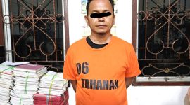 Polres Simalungun gerebek hotel dan meringkus seorang pengguna narkoba dari kamar. Foto: Humas Polres Simalungun 