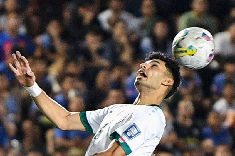 Pemain Irak Zaid Tahseen Hantoosh. (AFP/TED ALJIBE)