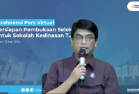 Plt Ketua BKN RI Haryomo Dwi Putranto saat konferensi pers BKN terkait Persiapan Pembukaan Sekolah Kedinasan 2024. Foto: Humas BKN RI
