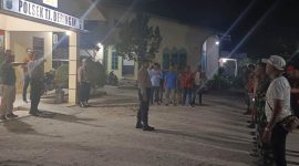 Polsek Tanjung Beringin dan Forkopimcam menggelar patroli skala besar, Kamis (23/5) malam. Foto: Humas Polres Serdang Bedagai