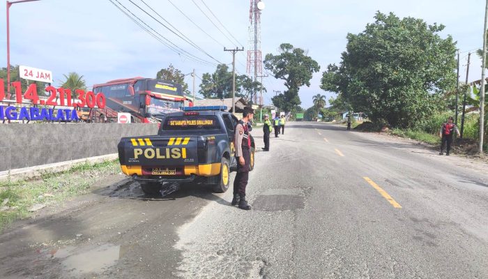 Begini Cara Polres Simalungun Amankan Jalur Wisata saat Libur Akhir Pekan