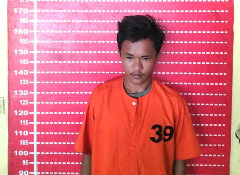 Unit Reskrim Polsek Firdaus meringkus D alias Lelek, pembobol gudang PLN di Seirampah. Foto: Humas Polres Sergai