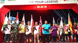 BPODT bersama para pemangku kebijakan terkait bersama para peserta Trail of The Kings (TOTK) Zero Edition, di Kabupaten Samosir, Sabtu Foto: Antara/Anggi Luthfi Panggabean