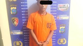 Unit Reskrim Polsek Teluk Mengkudu meringkus seorang pelaku pencurian dinamo kincir milik pengusaha tambak. Foto: Humas Polres Serdang Bedagai