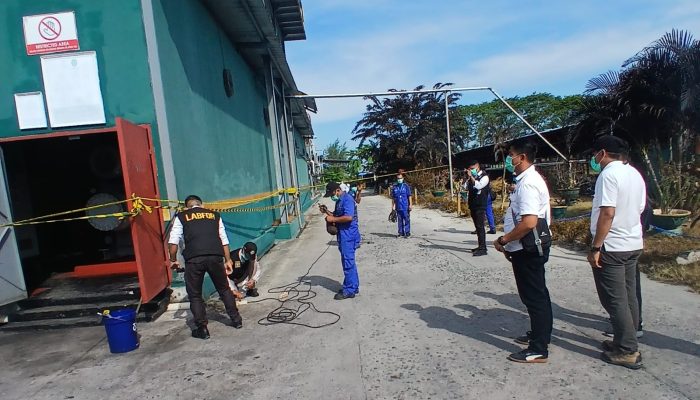 Tim Labfor Polda Sumut Gelar TKP Ulang di PT Aqua  Farm Nusantara