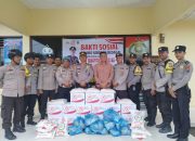 Semarakkan HUT Bhayangkara, Polsek Tanjung Beringin Salurkan Bansos kepada Warga