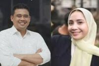 PKB mengusung Bobby Nasution sebagai cagub dan mengusulkan Nagita Slavina sebagai cawagub di Pilkada Sumut 2024. Foto: Kolase